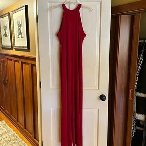 Cherry red sleeveless jumpsuit! Great for holiday parties!
